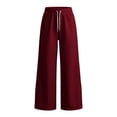 thumbnail image 6 of Gytharion Women's Solid Color Wide Leg Sweatpants Drawstring Elastic High Waist Joggers Loose Casual Streetwear Pants with Pockets, 6 of 6