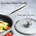 thumbnail image 2 of Innerwell 24cm Non-stick Honeycomb Stainless Steel Frying Pan with Lid and Stay Cool Handle, 2 of 7
