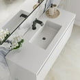 thumbnail image 3 of James Martin Vanities 47.3" Single Vanity, Glossy White, Matte Black Base w/ Glossy White Top, 3 of 9