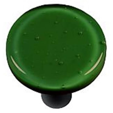 Hot Knobs Dark Forest Green Square Glass Cabinet Knob - Aluminum Post ...