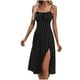 thumbnail image 1 of Sexy Vestido de Verano Colgando Correa Dividida Impresa Cuello Redondo, Vestido Fluido Y Casual, 1 of 6