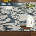 thumbnail image 4 of Washable 9x12 Large Area Rugs for Living Room Non-Slip Modern Botanical Floral Rugs Accent Floor Carpet for Bedroom Dining Room Blue, 4 of 6
