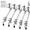 18''-4Pack-3'' Blade, variant on 18''/24''/30'' Ground Anchors Screw In Earth Anchor Solid Steel With L Bracket For Trampoline Mobile Home Swing Set Shed Carport T