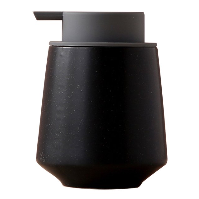 Ceramic Lotion Dispenser, Hand Soap Dispenser, Refillable- Shampoo Dispenser, Bathroom Kitchen-Black-400ml
