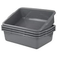 thumbnail image 7 of 4-Pack Large Bus Tubs, Tote Box, Plastic Bus Box, 32 L, Grey, 7 of 7