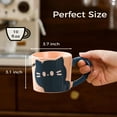 thumbnail image 2 of Cat Coffee Mug, Ceramic 10 oz Cup for Cat Lovers, 4 Colors, 2 of 6