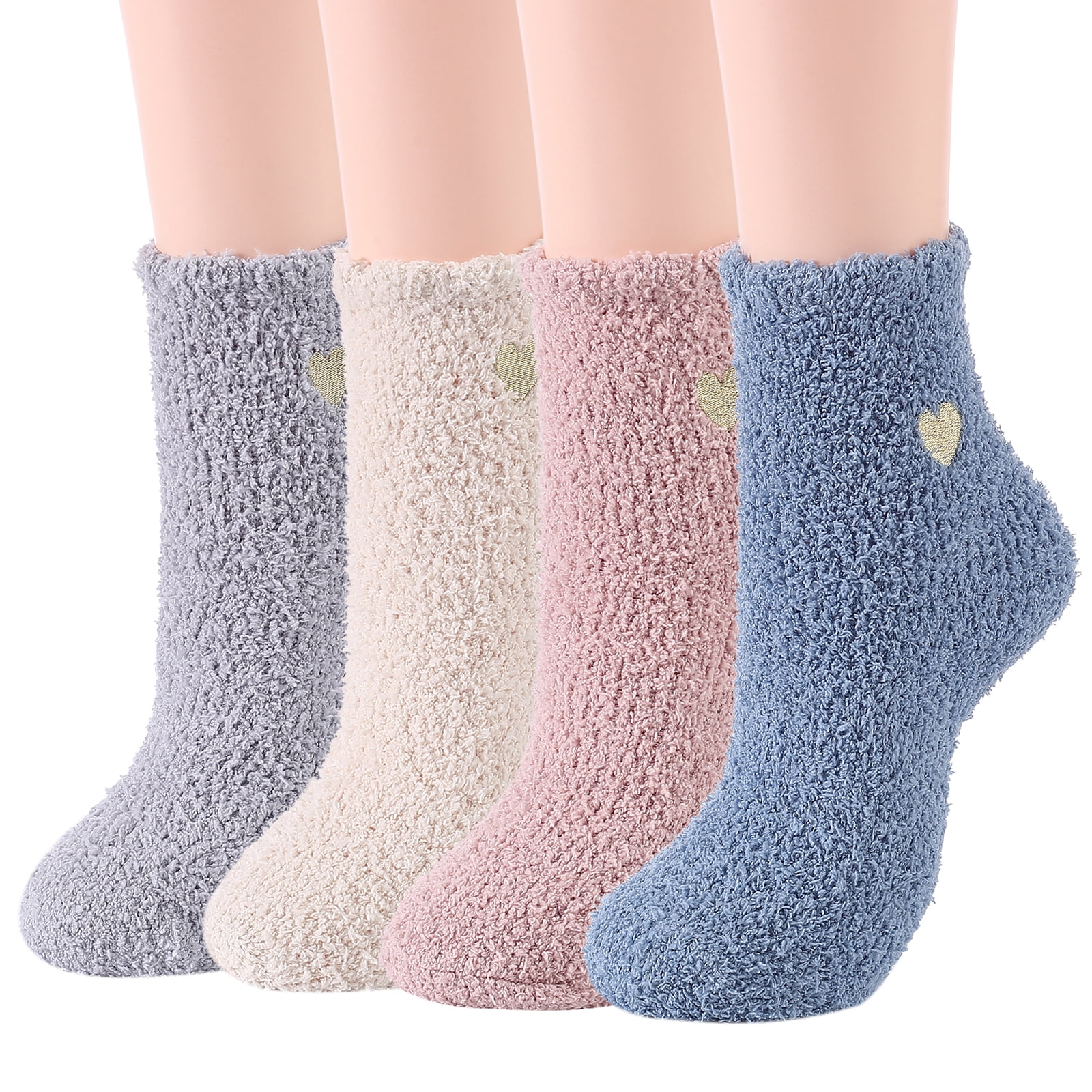 6X NEW WOMENS LADIES SOFT WARM COSY THERMAL BRUSHED FLEECE BED LOUNGE SOCKS 4-7 