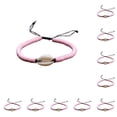 thumbnail image 2 of Juego de pulseras trenzadas Sonducket con cordón hecho a mano de concha para el Día de San Valentín, 2 of 6