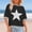Noir, variante sur Tdoqot T-Shirts Graphiques pour Femmes - Coupe Ample Tendance Manches Courtes Décontractées Tops d'Été Vin Taille 2TG