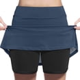 thumbnail image 2 of Antinious Girls Solid High Waist Loose A-Line Sport Classic Underneath Skirts with Shorts, 2 of 5