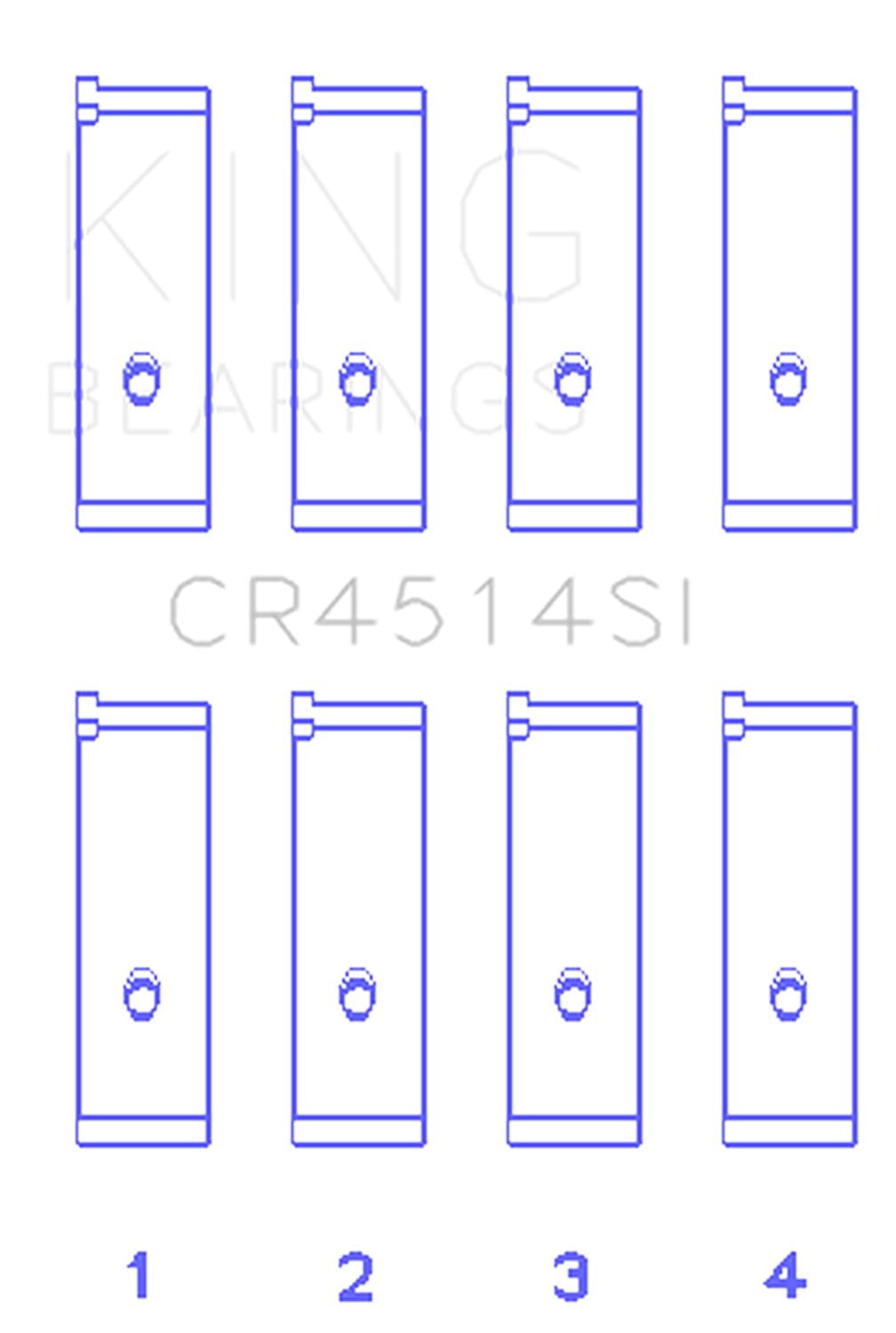 King Engine Bearings CR4514SI Connecting Rod Bearing Fits select: 2002-2011 TOYOTA CAMRY, 2001-2008 TOYOTA RAV4