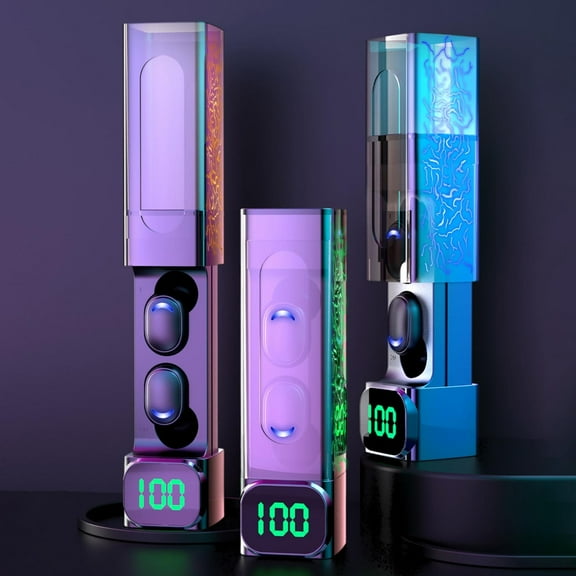 Wireless EarbudsWith Pull-out In-ear High-definition Heavy Earbuds Earphones,Lipstick Style Headphones with Wireless Charging Case, Digital Display, Bluetooth Headphones Stereo Earphones for Sport