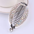 thumbnail image 6 of Meidiya Elegant Shining Rhinestone Crystal Banana Clip Hair Clincher Rounded Edges Hair Comb Fish Shape Grips Clamp Headwear for Women, 6 of 7