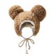 thumbnail image 2 of ZHAOCHENG Gorro cálido con orejeras de animales bonitos, gorro de invierno de vellón con capucha, gorro con pompón esponjoso de oso de dibujos animados, gorro resistente al viento y al frío, gorro con, 2 of 5