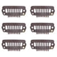 thumbnail image 4 of Clips A Presión Para Extensiones De Cabello, Peine A Presión De Tamaño Pequeño, Clips Para Peluca Para Mujer Para Peluquería OTVIAP Marron oscuro, 4 of 8