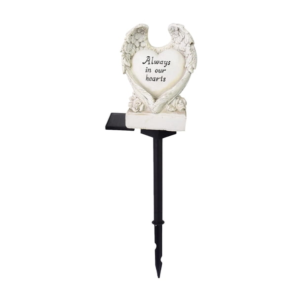 Lámpara de jardín con forma de corazón, energía solar, de resina decorativa resistente a altas temperaturas, para exteriores, para pati