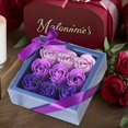 thumbnail image 4 of Rose Flower Soap Set In Square Gift Box, Artificial Floral Handmade Valentines Day Gift, Birthday Housewarming Wedding Gift, 4 of 5