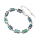 thumbnail image 3 of Pulsera de cuentas de concha de abulón natural, pulsera geométrica rectangular, pulsera ajustable, pulsera de aleación, colgante decorativo para mujeres y damas., 3 of 7