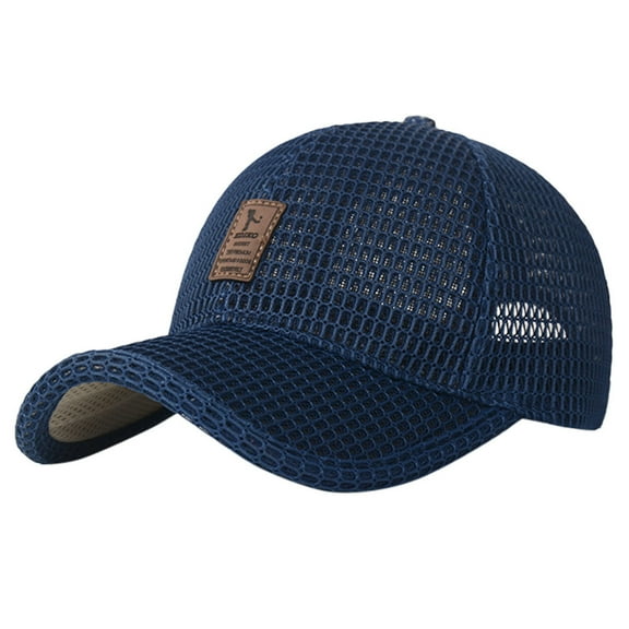 Mrzhqd Mens Fashion Solid Breathable Protection Hat Wild Baseball Cap Blue