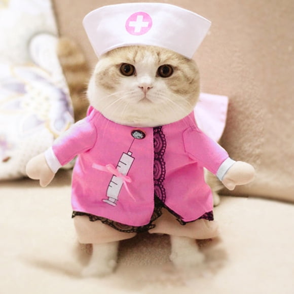 Amdohai Funny Fashion Pet Dog Cat Upright Clothes Costume Dress Doctor Nurse Princess Cowboy Bachelor