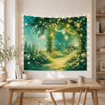 thumbnail image 5 of Lantern Garden Path to a Cottage Doorway, Cozy Illustration for Cottagecore Fans, Garden Wall Art, Housewarming Gift, Tapestry Wall Hanging for Bedroom and Living Room, 5 of 7