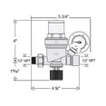 thumbnail image 2 of (Price/Each)Caleffi 553642A 1/2" NPT AutoFill Boiler Feed Valve w/ Pressure Gauge, 2 of 2