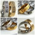 thumbnail image 1 of HOOUN 20pcs Jesus Cross Net Surface Grid Stainless Steel Ring Shiny Comfort Fit Thick, 1 of 5