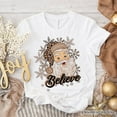 thumbnail image 6 of Believe Santa Cheetah Leopard T‑Shirt, Retro Christmas Tee, 6 of 6