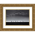 thumbnail image 1 of Metro, Greg 24x17 Gold Ornate Wood Framed with Double Matting Museum Art Print Titled - 6 Giraffes, 1 of 4
