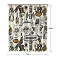 thumbnail image 5 of Beige Halloween Skull Pumpkin Pattern Shower Curtain 72"x84" ,Bathroom Decorative Shower Curtains Set with 12 Hooks,Modern Waterproof Washable Shower Curtain, 5 of 6