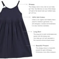 thumbnail image 3 of Kidsy Toddler Baby Girls Strappy Peruvian Cotton Dress – Loose Fit, Long Skirt, Midnight, 8, 3 of 9