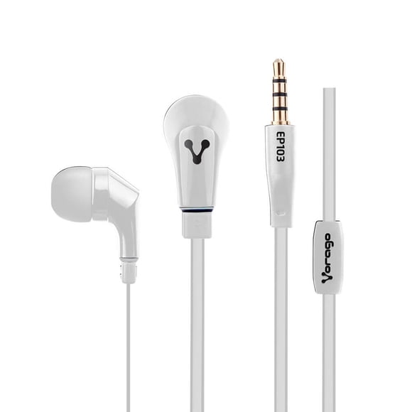 Audífonos Alámbricos Vorago EP-103 blanco manos libres
