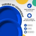 thumbnail image 3 of Exquisite Blue 7" Heavy Duty 350 GSM Disposable Plastic Party Plates - 50 Count, 3 of 10