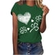 thumbnail image 5 of Camiseta Casual de Cuello Redondo de Manga Corta con Impresión Del Día de San Patricio para las Mujeres, 5 of 7