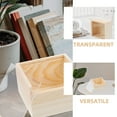 thumbnail image 3 of Raindrops 2Pcs Unfinished Boxes Wood Storage Holder Transparent For Home Use, 3 of 8