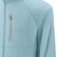 thumbnail image 4 of Men's Summer Jackets Sun Protection Trendy Comfortable Long Sleeve Solid Color Full-Zipper Elastic Cuffs Hoodies Light Shirts With Pockets Blue XL, 4 of 9