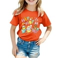 thumbnail image 2 of Easter Egg Bunny Graphic Tee for Kids Toddler Girls Boys Holiday Shirt Size:6-7 Years, 2 of 3