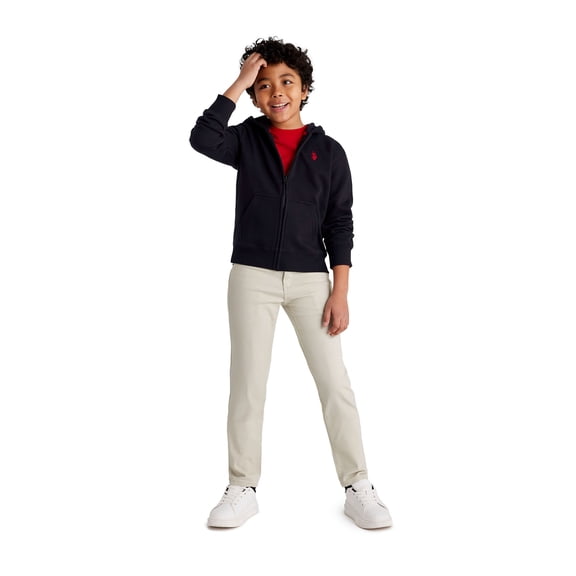 U.S. Polo Assn. Boys Fleece Zip-Up Hoodie, Sizes 4-18