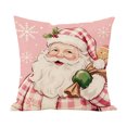 thumbnail image 2 of Christmas Printed Pillow Covers Festive Xmas Throw Cushion Cases Winter Decoration, 2 of 7