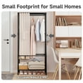 thumbnail image 3 of Portable Closet, Brochao Portable Wardrobe Storage Closet, Clothes Storage Cabinet with Curtain, for Bedroom, Clothes Room, Black, 3 of 10