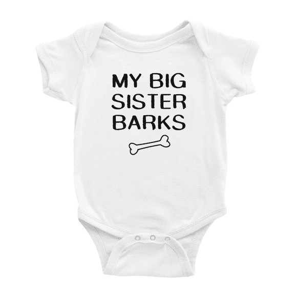 My Big Sister Barks Cute Baby Jumpsuits Boy Girl Clothes
