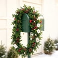 thumbnail image 5 of Gleefy Christmas Rattan Garland, 5.9 ft Artificial Leaves Swag for Staircase Railing, Fireplace, Indoor Christmas Display, 5 of 6