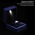 thumbnail image 4 of Caja de anillo con iluminación LED Caja de anillo iluminada para propuesta de matrimonio Caja de anillo con iluminación interior LED para compromiso Boda, 4 of 9