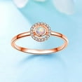 thumbnail image 4 of NUNCAD 18K Rose Gold Plated Sterling Silver Cubic Zirconia Opal Halo Engagement Ring, 4 of 5