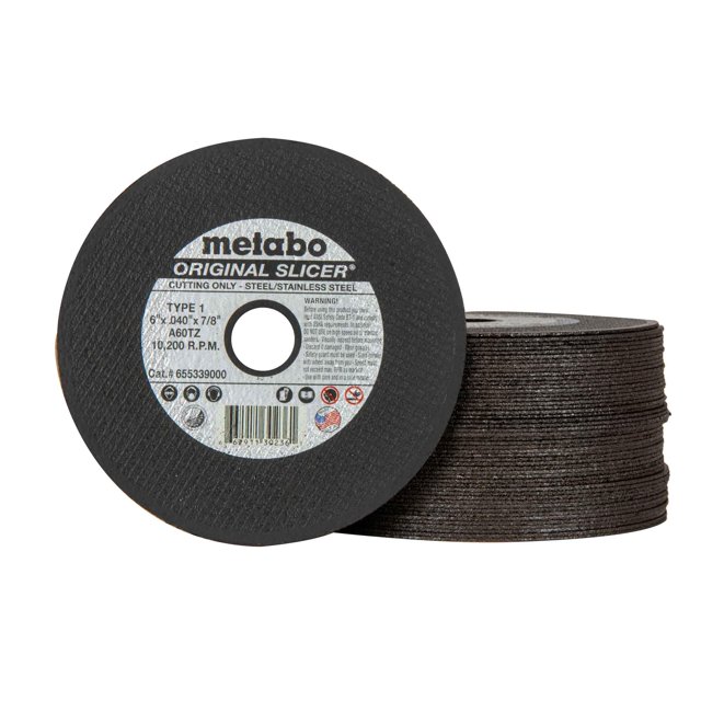 Disco de corte Metabo 655339000 Original Slicer® de 6 pulgadas, paquete de 50
