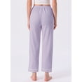 thumbnail image 4 of DARING DIVA Women's Cotton Knit Ribbed Elastic Waist Loungewear M Purple, 4 of 7