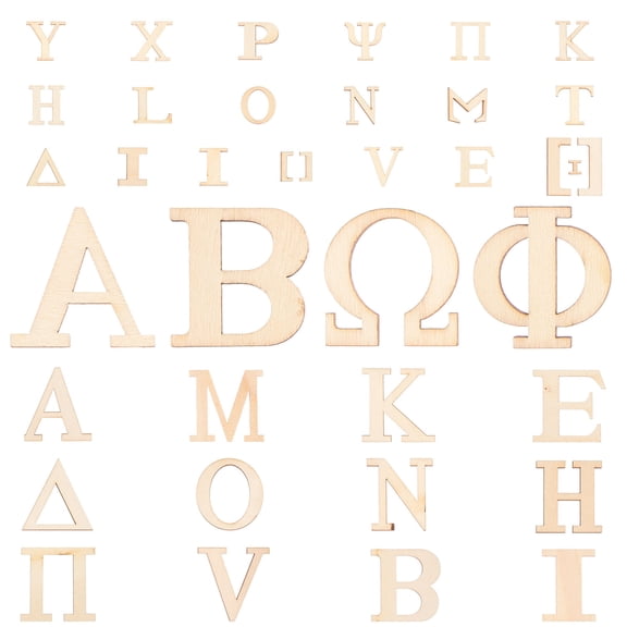 HAMPPLIES Letters Cutouts 72Pcs Alphabet Wood Chip for Children Adults Rustic Style