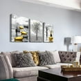 thumbnail image 2 of Canvas Wall Art For Living Room Modern Inspiration Wall Decor For Bedroom Office Wall Decoration Black And White Painting Yellow Landscape Wall Pictures Prints Artwork Home Decor 3 Piece, 2 of 6