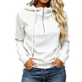 thumbnail image 2 of Neewe Women’s 2026 Fall Long Sleeve Hoodie Drawstring Pullover Sweatshirt Solid Color Casual Tops Blouse, 2 of 6