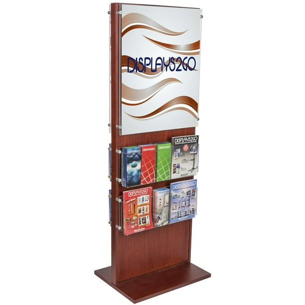 Displays2go DSAP20PKRM Floor Standing Literature Kiosk, Dual Sided